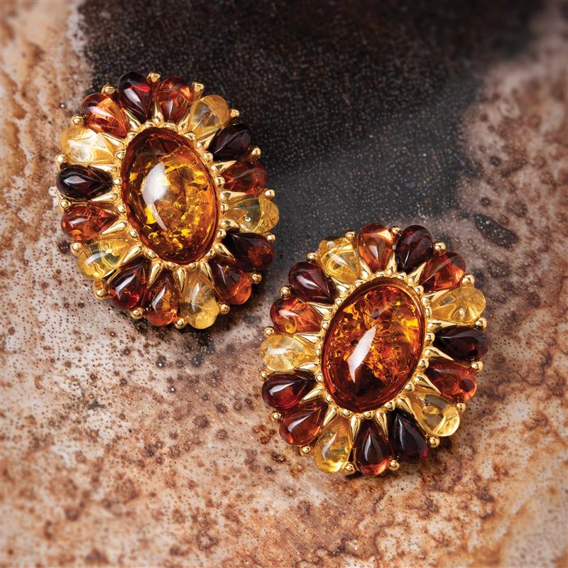Prehistoric Amber Earrings